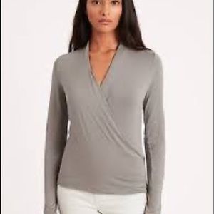 Banana Republic grey size L wrap top